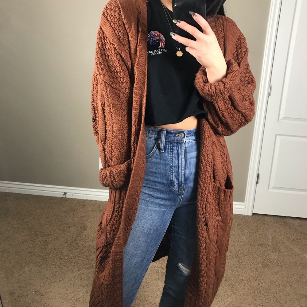 VERY J || Long Knit Cardigan - Picture 4 of 8